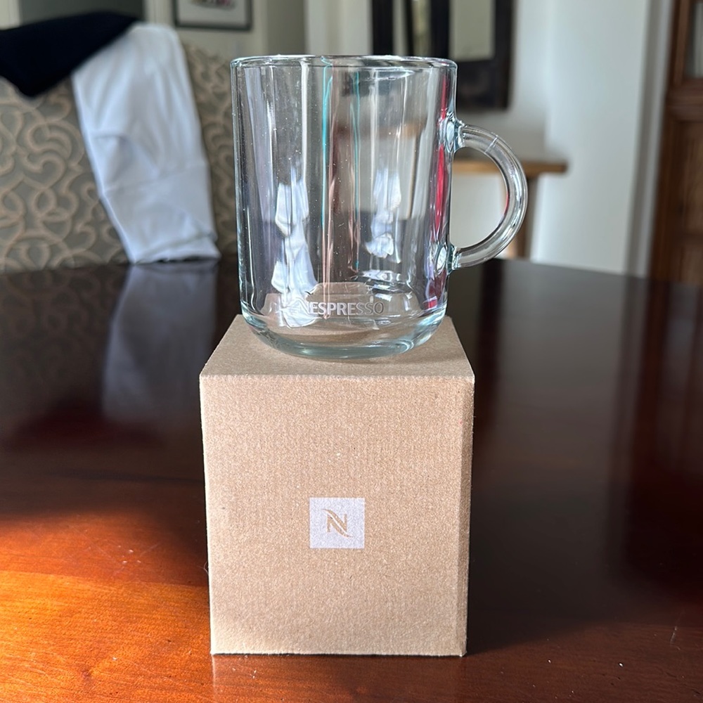 New in box Vertuo Nespresso Glass Mug